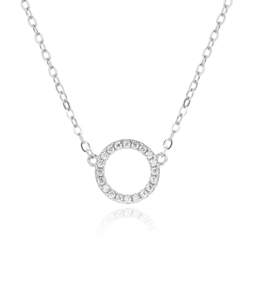 Small circle necklace silver