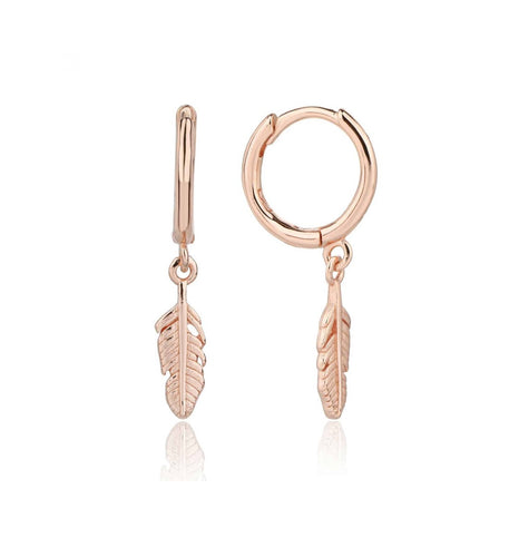 Feather Hoops rose gold