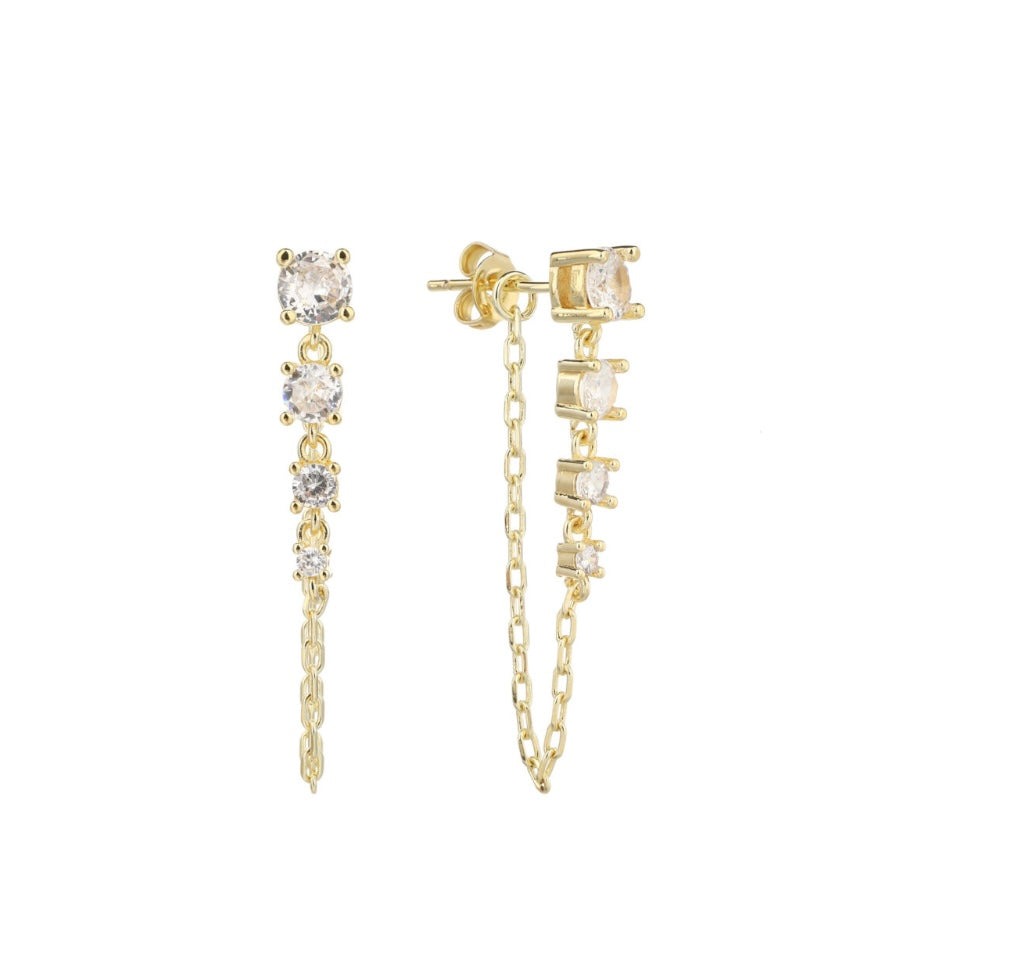 Elegant Drop Chain Earrings