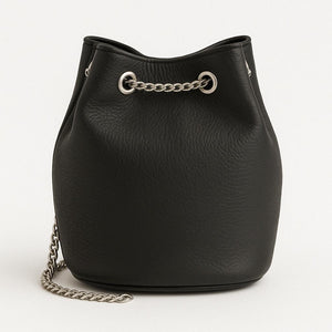 Studded bucket bag - black