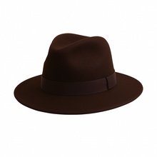 Load image into Gallery viewer, The Corner - Classic fedora dark brown
