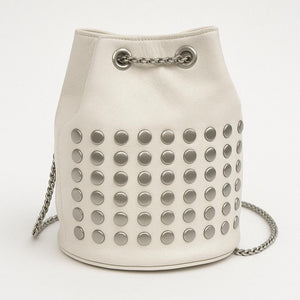 Studded bucket bag - creamy
