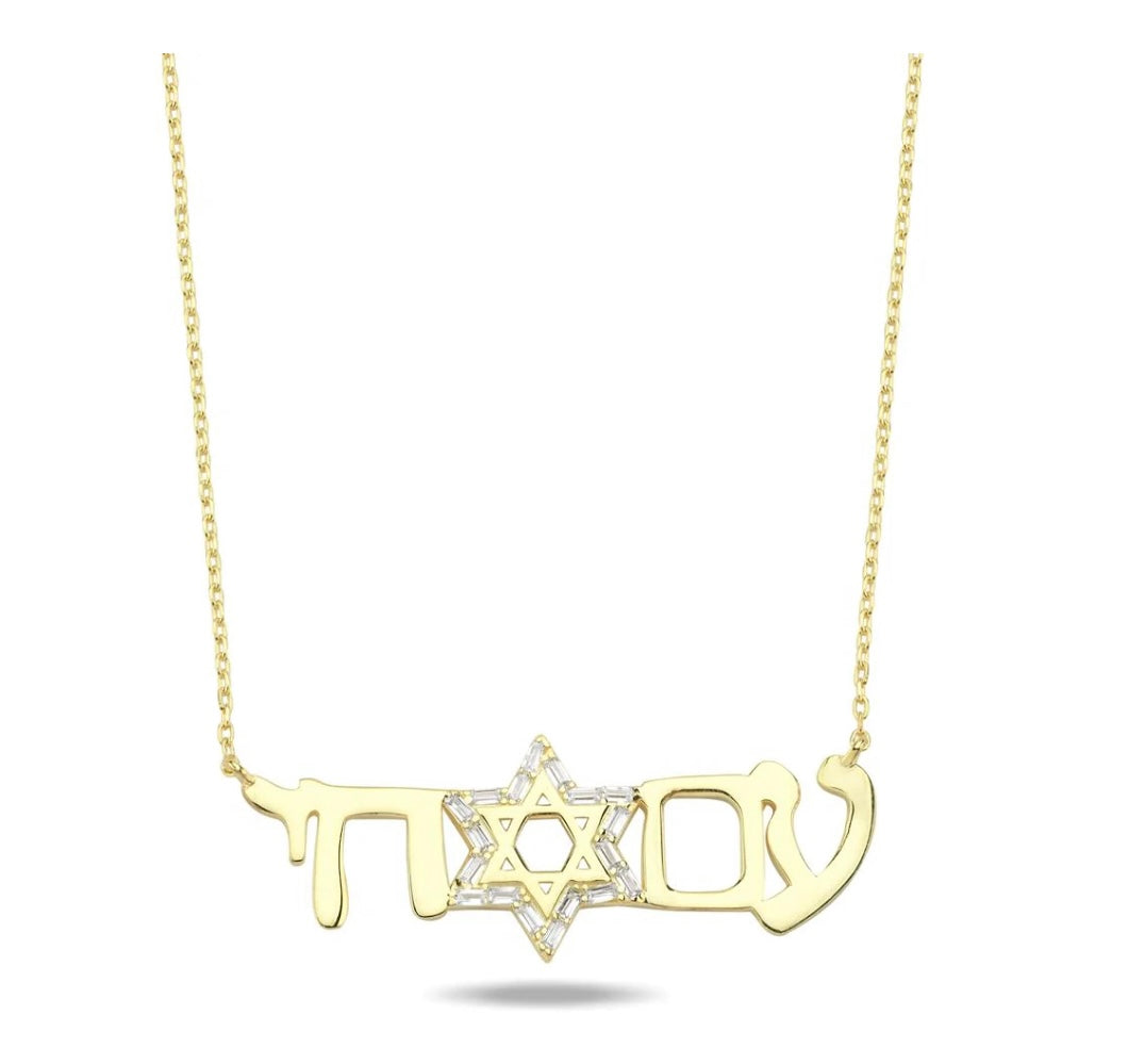 Am Israel Hai  magen necklace