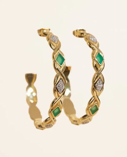 Earrings Sani green onyx Be Maad