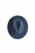 Load image into Gallery viewer, Justine – Navy Blue Wide-Brim Felt Fedora
