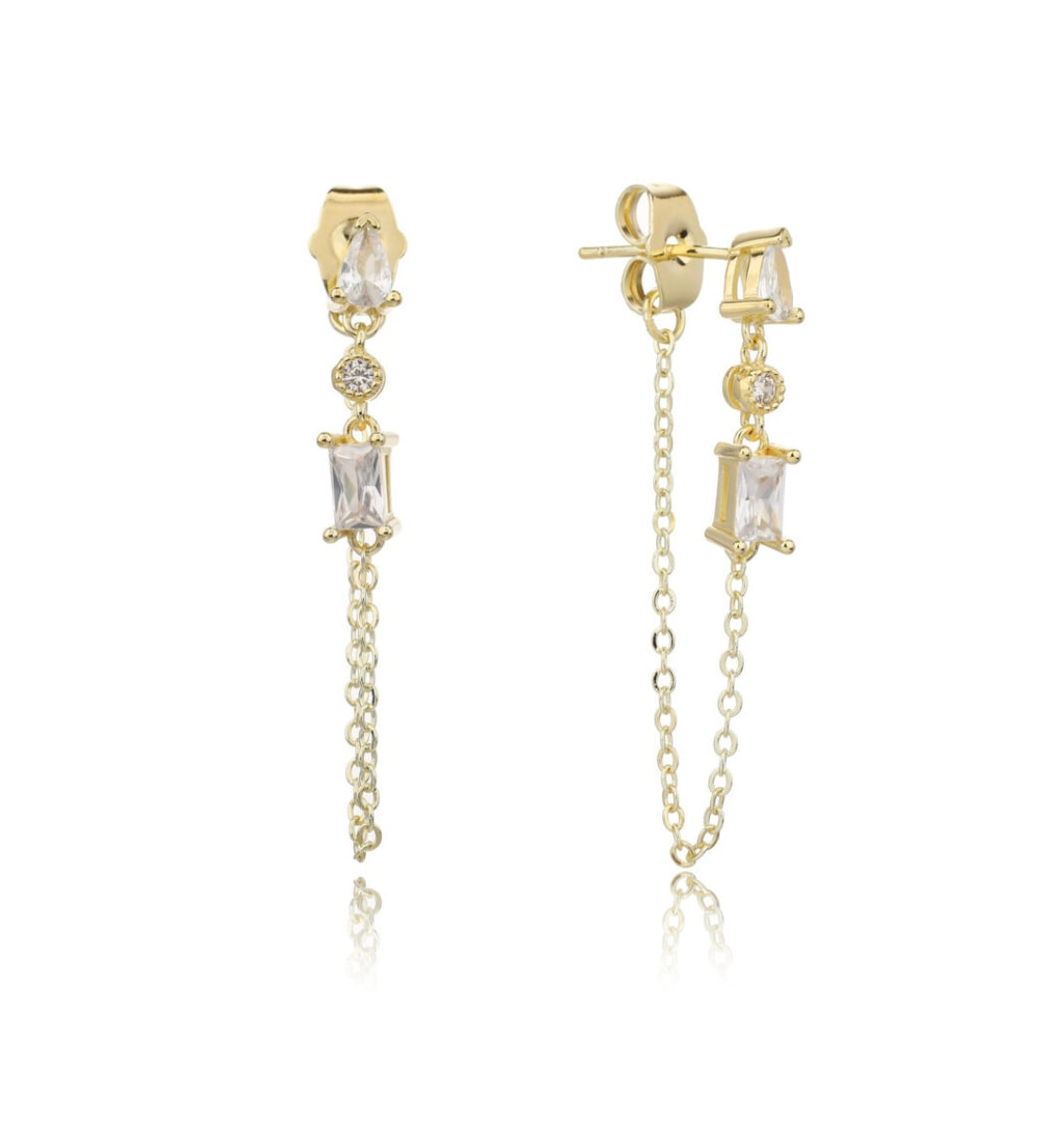 Elegant fine Drop Chain Earrings