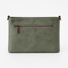 Load image into Gallery viewer, Sauge green clutch with strap