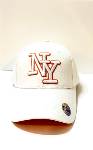 NY cap white/orange