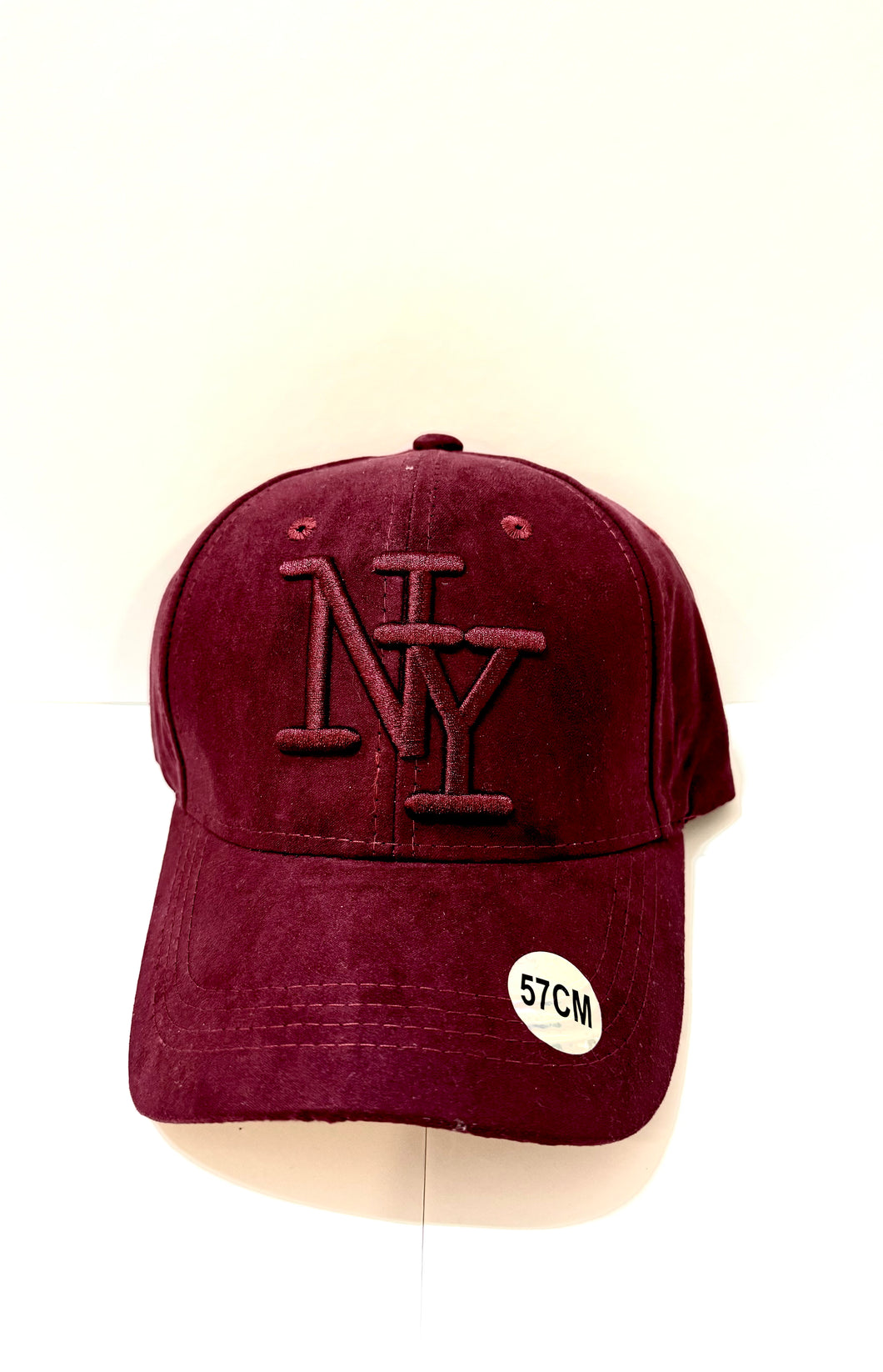 NY cap suede burgundy
