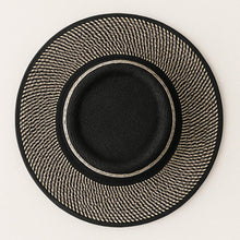 Load image into Gallery viewer, Black straw boater