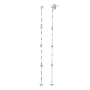 Chain & star earrings