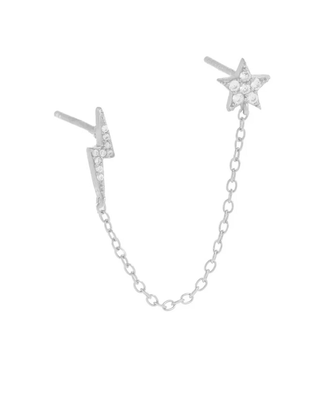 Flash & star double earring (unit)