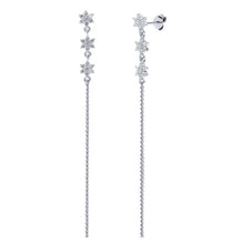 Load image into Gallery viewer, 3 stars &amp; chain earrings
