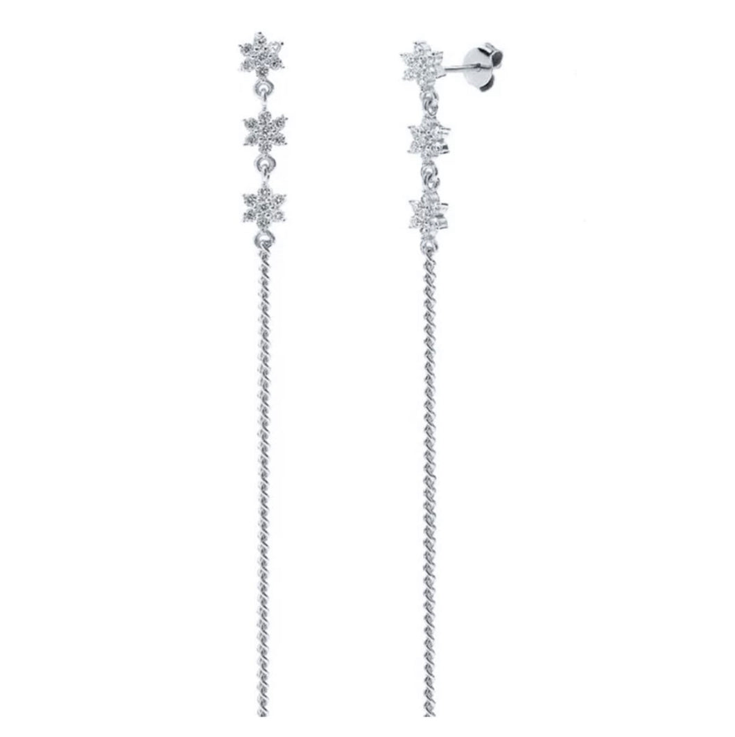 3 stars & chain earrings