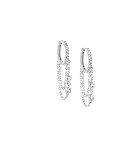 3 zirco & chain hoops