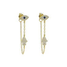 Load image into Gallery viewer, Eye &amp; hamsa earrings