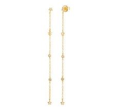 Load image into Gallery viewer, Chain &amp; star earrings
