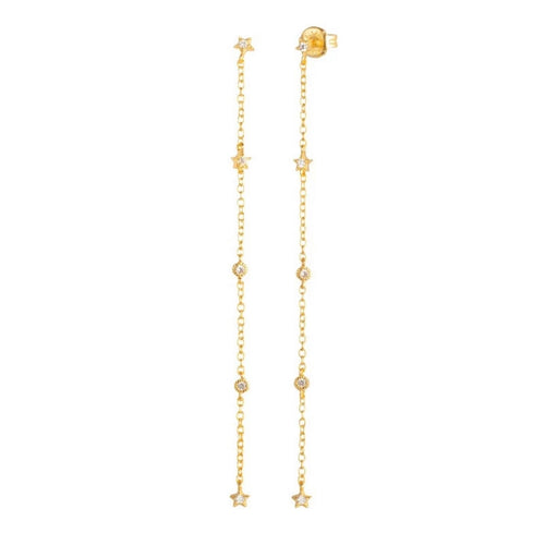 Chain & star earrings
