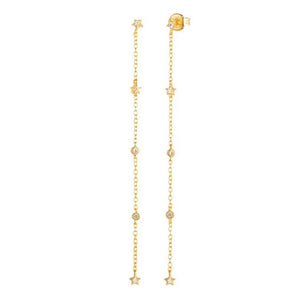 Chain & star earrings